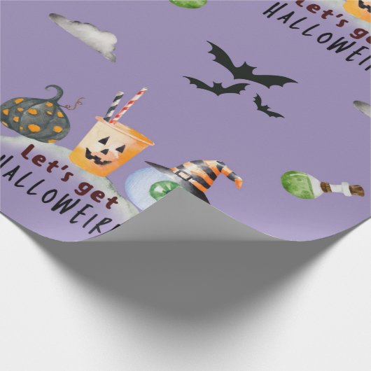 Schattigee Spooky Lets krijgen Halloweird Trick or Cadeaupapier (Hoek)