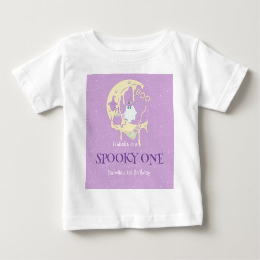 Schattigee Spooky One Ghost Moon Halloween 1e Verj (Voorkant)