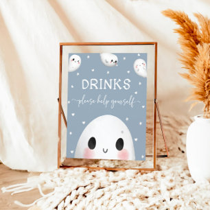 Schattigee Spooky One Halloween Drinken Sign Poster