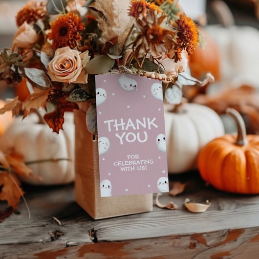 Schattigee Spooky One Halloween Girl 1e Verjaardag Cadeaulabel