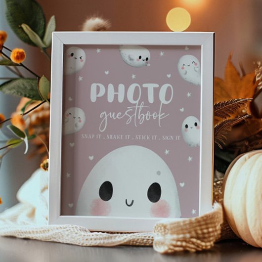 Schattigee Spooky One Halloween Guestbook Poster