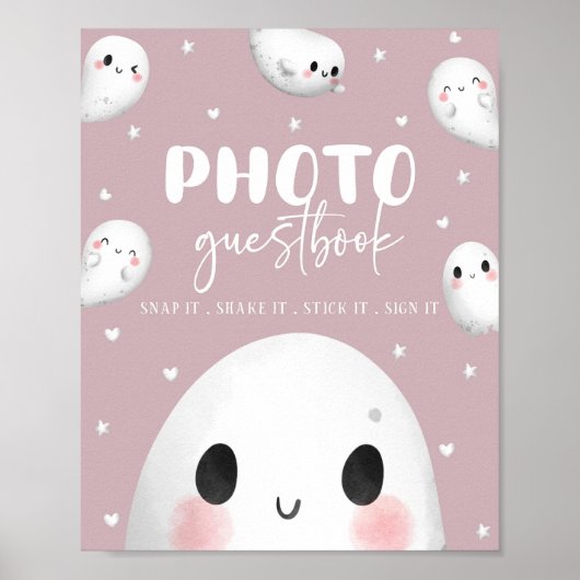 Schattigee Spooky One Halloween Guestbook Poster (Voorkant)