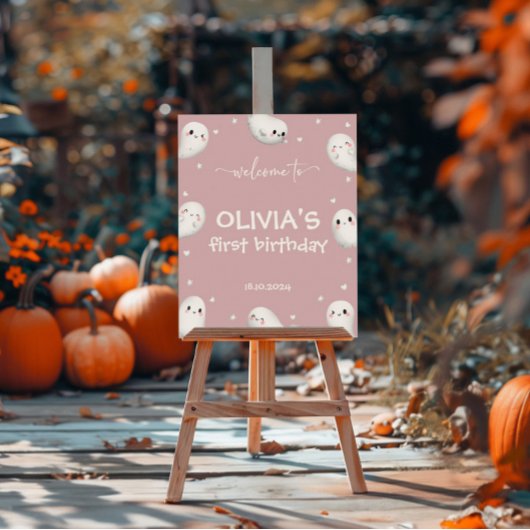 Schattigee Spooky One Halloween welkomstbord Poster