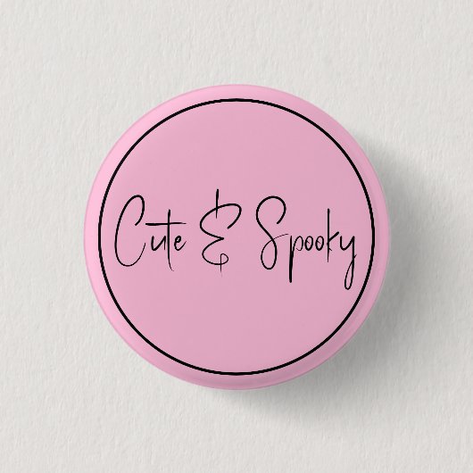 Schattigee & Spooky Pastel Gothic Ronde Button 3,2 Cm (Voorkant)