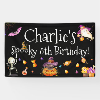 Schattigee Spooky Waterverf Meisje/Jongen Hallowee Spandoek
