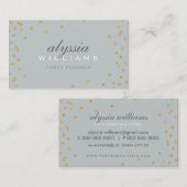 SCHATTIGEE SPOT confetti goud sparkly glitter grij Visitekaartje (Voorkant / Achterkant)