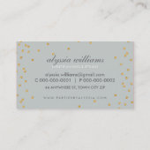 SCHATTIGEE SPOT confetti goud sparkly glitter grij Visitekaartje (Achterkant)