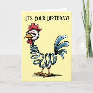 Schattigee Spring Chicken Birthday Kaart