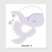 Schattigee springwalvis afbeelding sticker (Vel)