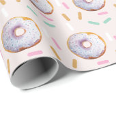 Schattigee Sprinkle Donut Waterverf Pattern Cadeaupapier (Rol Hoek)