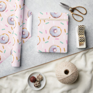 Schattigee Sprinkle Donut Waterverf Pattern Cadeaupapier