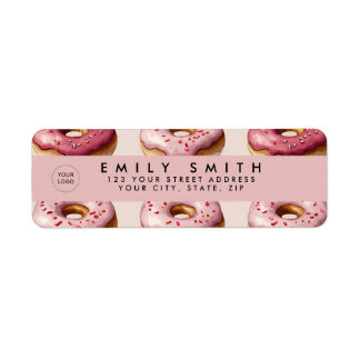 Schattigee Sprinkle Pink Donut Label