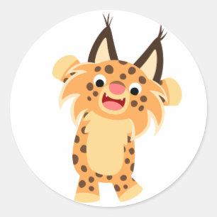Schattigee Spunky Cartoon Bobcat Sticker