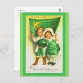Schattigee St. Patrick's Day Briefkaart  Kinderen (Voorkant / Achterkant)