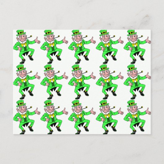 Schattigee St. Patrick's Day Dancing Leprechaun Briefkaart (Voorkant)