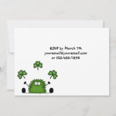 Schattigee St Patrick's Day-feestuitnodiging Kaart (Achterkant)