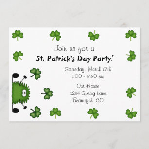 Schattigee St Patrick's Day-feestuitnodiging Kaart