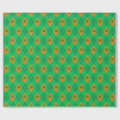 Schattigee St. Patrick's Day Green Argyle Kinder Cadeaupapier (Vlak)