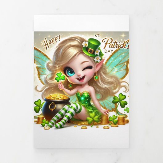 Schattigee St Patrick's Day kaart met Fairy (Cover)