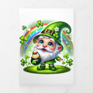 Schattigee St Patricks Day kaart met Gnome