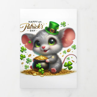Schattigee St Patrick's Day kaart met muis