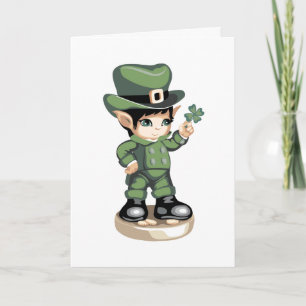 Schattigee St Patrick's Day-Kaart ."Zie een klaver Kaart
