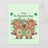 Schattigee St Patricks Day Koeien Briefkaart (Voorkant)