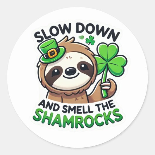 Schattigee St. Patrick's Day Shamrock sticker (Voorkant)