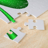 Schattigee St Patrick's Gnome Slapen op grijs | Legpuzzel (Zijkant)