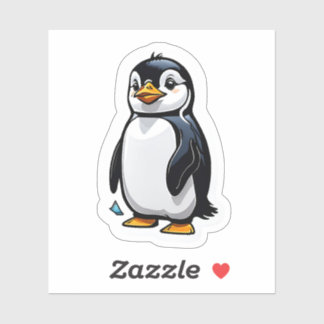 Schattigee staande pinguïn sticker