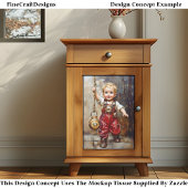 Schattigee Steampunk Child Red Overalls X9 Decoupa Tissuepapier