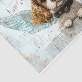 Schattigee Steampunk Spaniel met Wings AW1 Decoupa Tissuepapier (Detail)