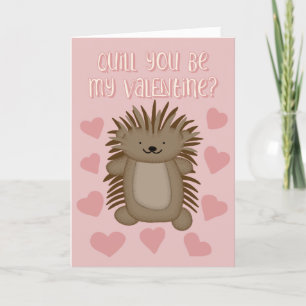 Schattigee stekelvarken Quill Je bent mijn Valenti Kaart