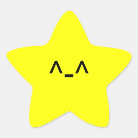 Schattigee ster Sticker (Voorkant)