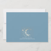 Schattigee Sterren Maan Hemelse Pasgeboren Jongen  Aankondiging (Achterkant)