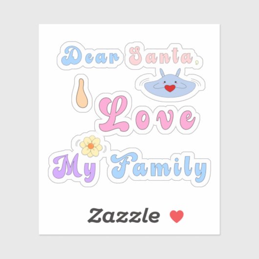 Schattigee Sticker | Lieve kerstman, ik hou van mi (Vel)