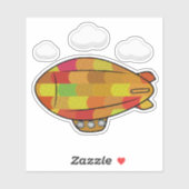 Schattigee  Stijl Blimp Ballontekening Sticker (Vel)