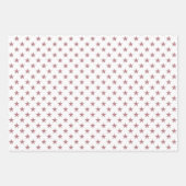 Schattigee Stoffige Roze Sterren Kerst Inpakpapier Vel (Voorkant)