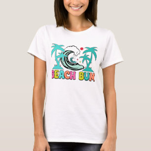 Schattigee strand bum woord kunst t-shirt