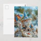 Schattigee strandkabouter met een paraplu briefkaart (Voorkant / Achterkant)