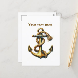 Schattigee strandschepen Anker Tekst toevoegen Briefkaart