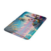 Schattigee strandvuurtorenliefhebbers badmat (Gekanteld)