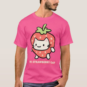 Schattigee Strawberry Cat Kawaii Fruit Kostuum Sch T-shirt