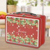 Schattigee Strawberry Metal Lunchbox