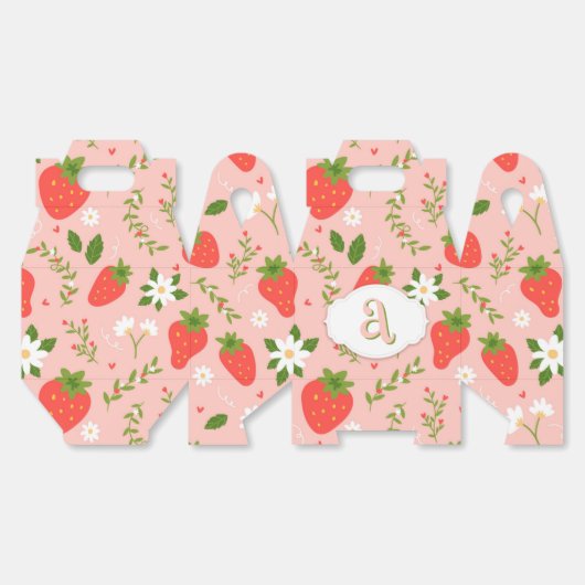 Schattigee Strawberry Pattern Favoriete Box Bedankdoosjes (Ongevouwen)