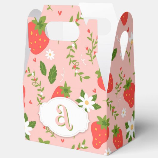 Schattigee Strawberry Pattern Favoriete Box Bedankdoosjes (Open)
