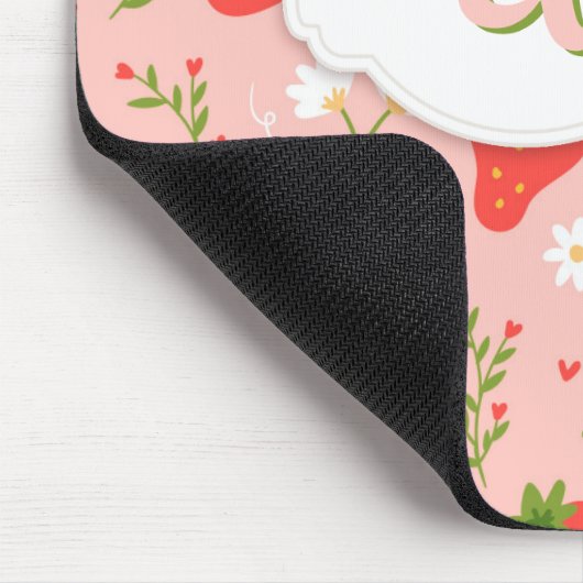 Schattigee Strawberry Pattern Mousepad Muismat (Hoek)
