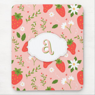 Schattigee Strawberry Pattern Mousepad Muismat