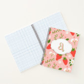 Schattigee Strawberry Pattern Spiral Notitieboek (Binnen)