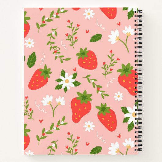 Schattigee Strawberry Pattern Spiral Notitieboek (Achterkant)